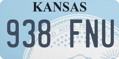 KS license plate 938FNU