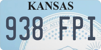 KS license plate 938FPI