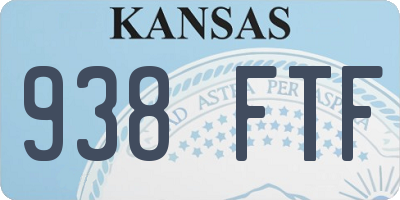 KS license plate 938FTF