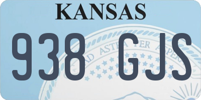 KS license plate 938GJS
