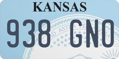 KS license plate 938GNO