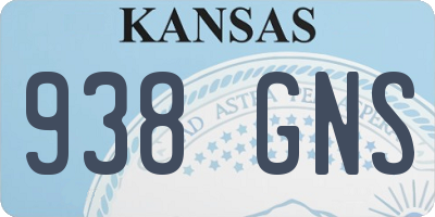 KS license plate 938GNS