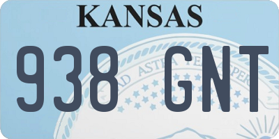 KS license plate 938GNT