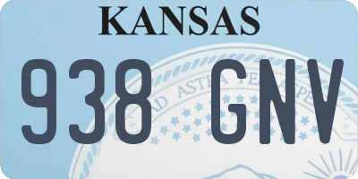KS license plate 938GNV