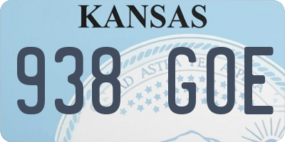 KS license plate 938GOE