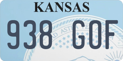 KS license plate 938GOF