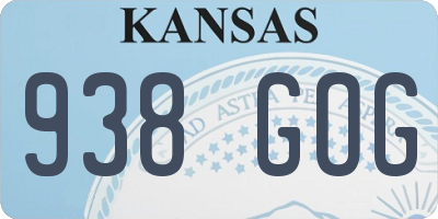 KS license plate 938GOG