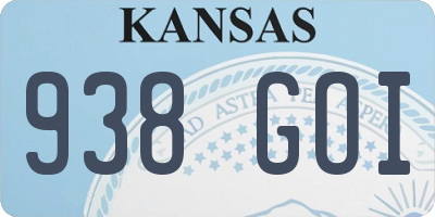 KS license plate 938GOI