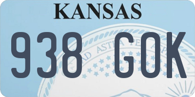 KS license plate 938GOK