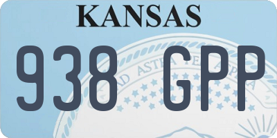 KS license plate 938GPP