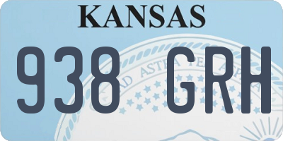 KS license plate 938GRH