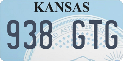 KS license plate 938GTG