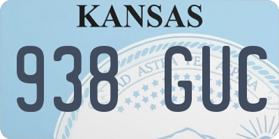 KS license plate 938GUC