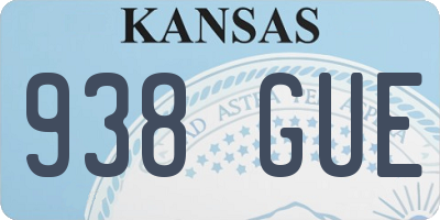 KS license plate 938GUE