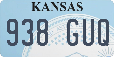 KS license plate 938GUQ