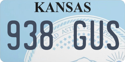KS license plate 938GUS
