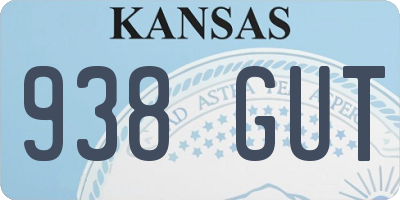 KS license plate 938GUT