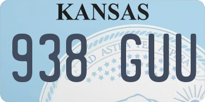 KS license plate 938GUU