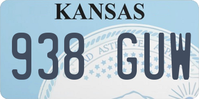 KS license plate 938GUW