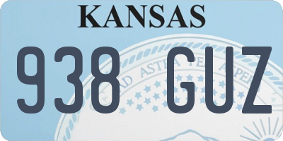 KS license plate 938GUZ