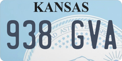 KS license plate 938GVA