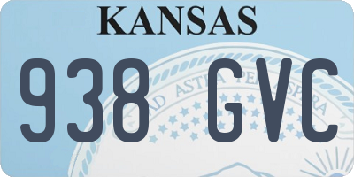KS license plate 938GVC