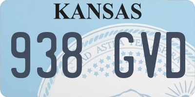 KS license plate 938GVD