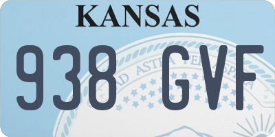 KS license plate 938GVF