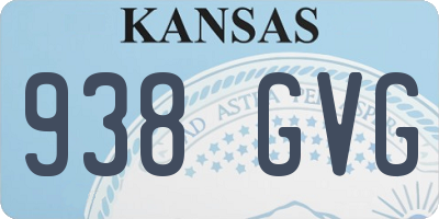 KS license plate 938GVG