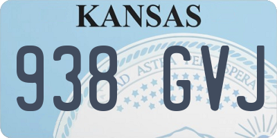 KS license plate 938GVJ