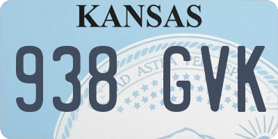KS license plate 938GVK
