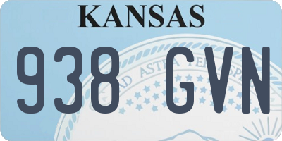 KS license plate 938GVN