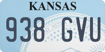 KS license plate 938GVU