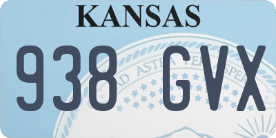 KS license plate 938GVX