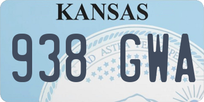 KS license plate 938GWA