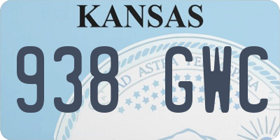 KS license plate 938GWC