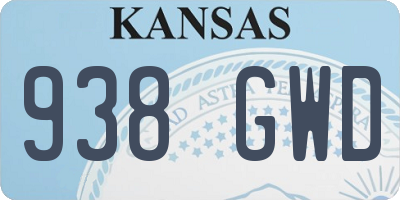KS license plate 938GWD