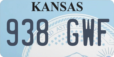 KS license plate 938GWF