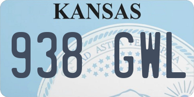 KS license plate 938GWL