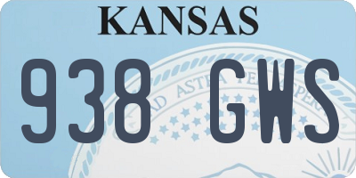 KS license plate 938GWS