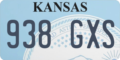 KS license plate 938GXS