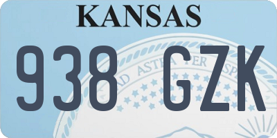KS license plate 938GZK