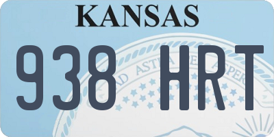 KS license plate 938HRT
