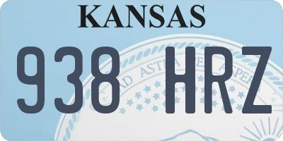 KS license plate 938HRZ