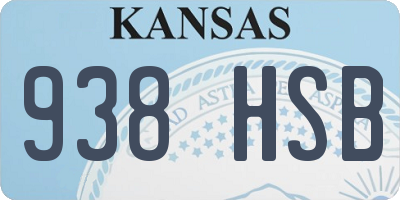 KS license plate 938HSB