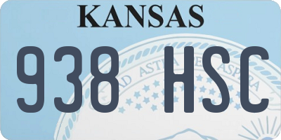 KS license plate 938HSC