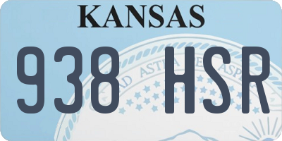 KS license plate 938HSR