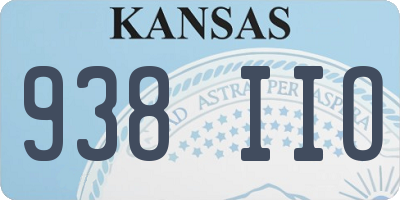 KS license plate 938IIO