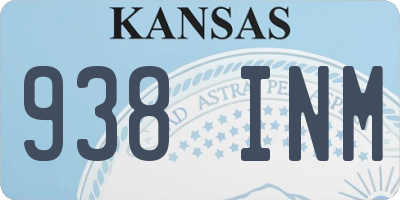 KS license plate 938INM