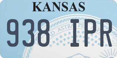 KS license plate 938IPR